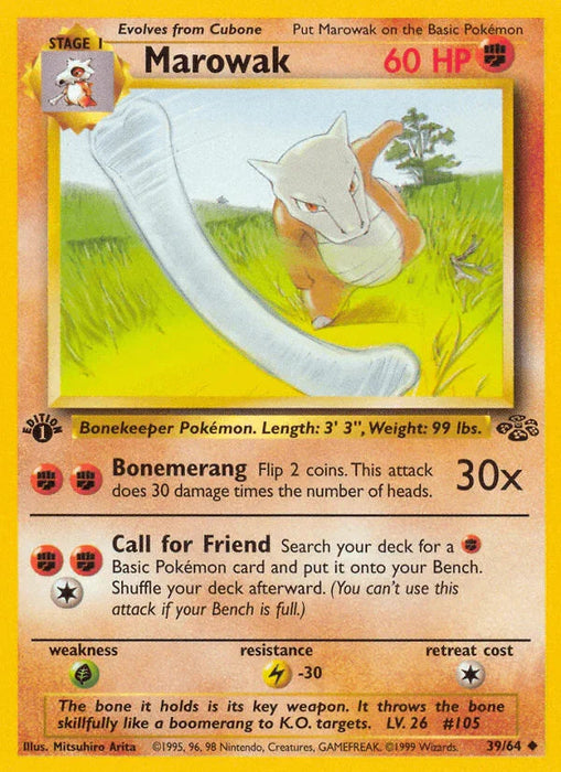 Marowak (39/64) [Jungle 1st Edition] - for just $1.15! 