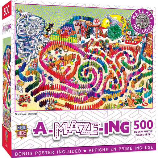 A-Maze-ing - Dominoes 500 Piece Jigsaw Puzzle - Just $14.99! Shop now at Retro Gaming of Denver