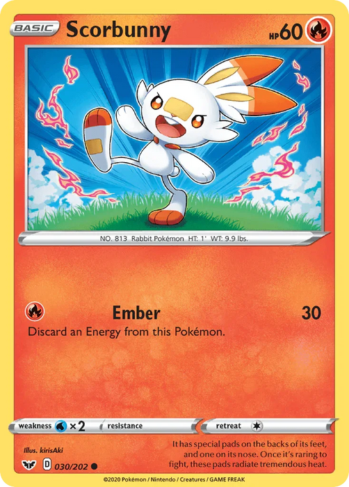 Scorbunny (030/202) [Sword & Shield: Base Set] - for just $0.10! 