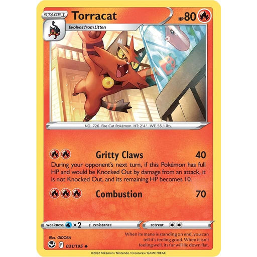 Torracat (031/195) [Sword & Shield: Silver Tempest] - Just $0.05! Shop now at Retro Gaming of Denver