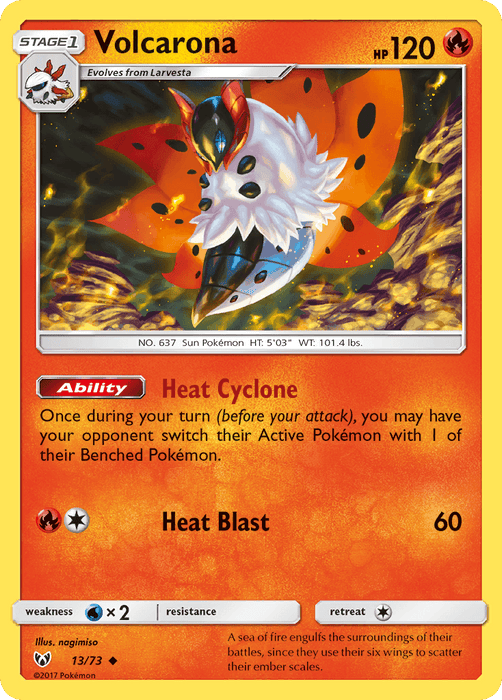 Volcarona (13/73) [Sun & Moon: Shining Legends] - for just $0.10! 
