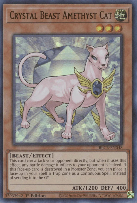 Crystal Beast Amethyst Cat [BLCR-EN048] Ultra Rare - for just $0.15! 