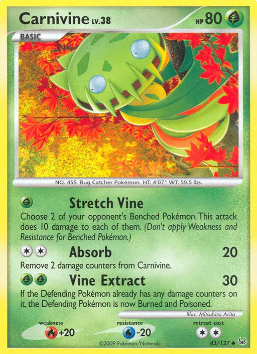 Carnivine (43/127) [Platinum: Base Set] - for just $0.25! 