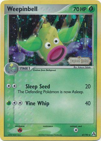 Weepinbell (47/92) (Stamped) [EX: Legend Maker] - for just $5.50! 