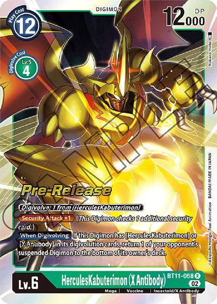 HerculesKabuterimon (X Antibody) [BT11-058] [Dimensional Phase Pre-Release Promos] - Just $0.20! Shop now at Retro Gaming of Denver