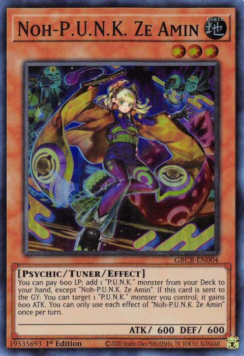 Noh-P.U.N.K. Ze Amin [GRCR-EN004] Super Rare - for just $0.10! 