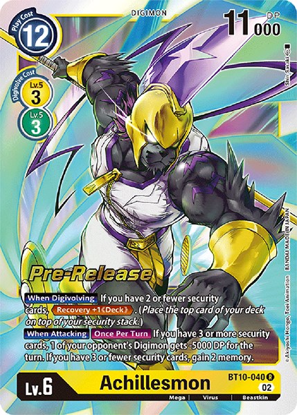 Achillesmon [BT10-040] [Xros Encounter Pre-Release Cards] - Just $0.10! Shop now at Retro Gaming of Denver