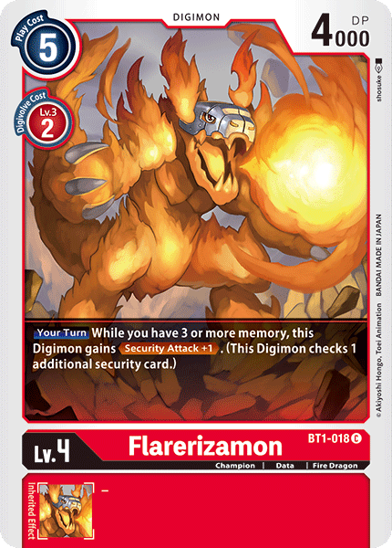 Flarerizamon [BT1-018] [Release Special Booster Ver.1.0] - Just $0.09! Shop now at Retro Gaming of Denver