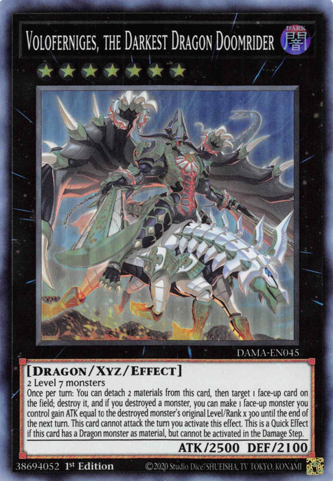 Voloferniges, the Darkest Dragon Doomrider [DAMA-EN045] Super Rare - for just $0.25! 