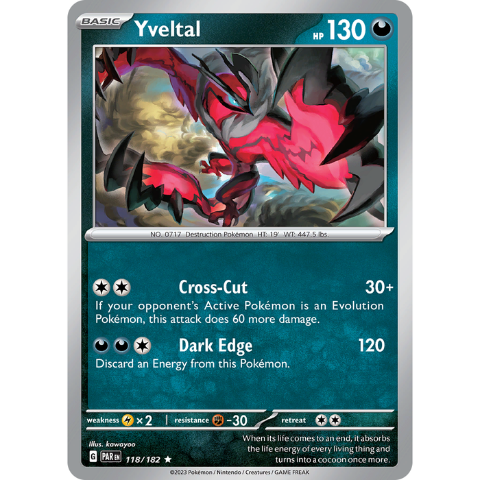 Yveltal (118/182) [Scarlet & Violet: Paradox Rift] - Just $0.05! Shop now at Retro Gaming of Denver