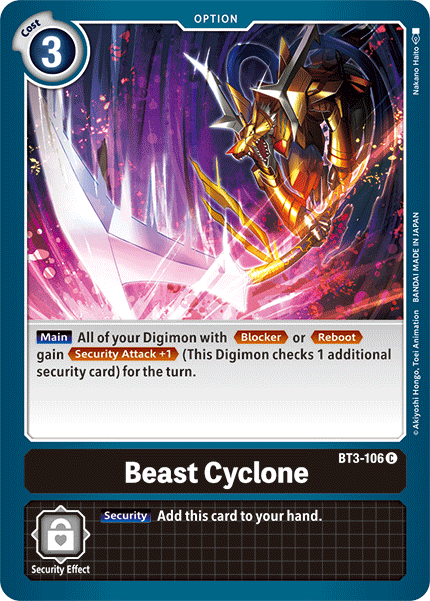 Beast Cyclone [BT3-106] [Release Special Booster Ver.1.5] - Just $0.09! Shop now at Retro Gaming of Denver