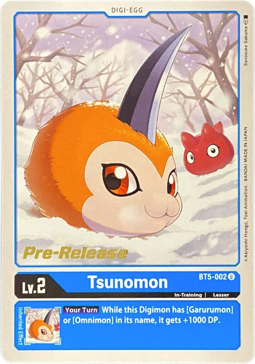 Tsunomon [BT5-002] [Battle of Omni Pre-Release Promos] - Just $1.25! Shop now at Retro Gaming of Denver