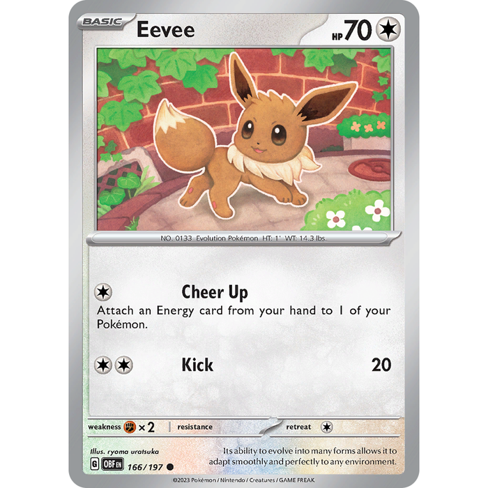 Eevee (166/197) [Scarlet & Violet: Obsidian Flames] - Just $0.05! Shop now at Retro Gaming of Denver