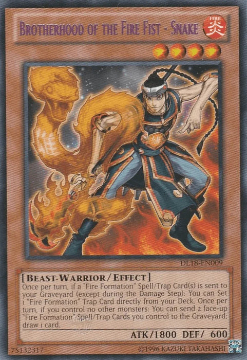 Brotherhood of the Fire Fist - Snake (Purple) [DL18-EN009] Rare - for just $0.20! 