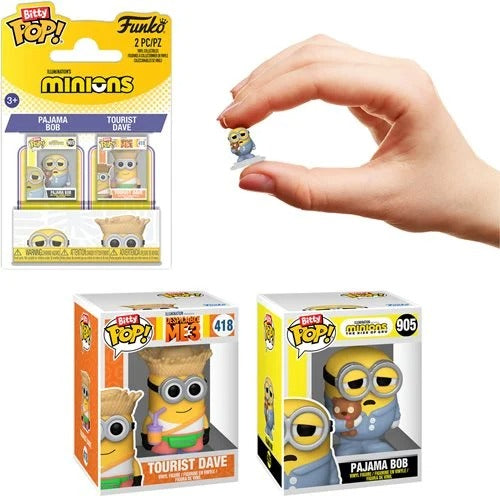 Funko Pop! Bitty Minions Pajama Bob and Tourist Dave Mini-Figure 2-Pack - for just $10.98! 