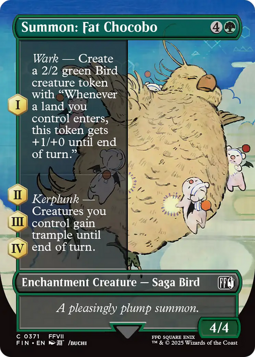 Summon: Fat Chocobo (FIN-371) - FINAL FANTASY: (enchantment) (Borderless) - for just $0.09! 