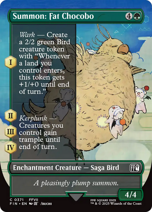 Summon: Fat Chocobo (FIN-371) - FINAL FANTASY: (enchantment) (Borderless) - for just $0.09! 