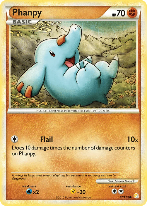 Phanpy (77/123) [HeartGold & SoulSilver: Base Set] - for just $0.30! 