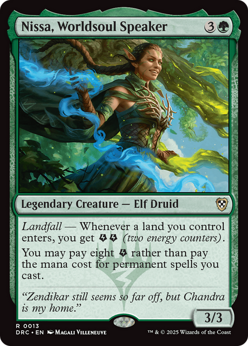 Nissa, Worldsoul Speaker (DRC-013) - Commander: Aetherdrift - for just $0.07! 