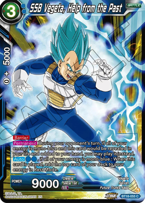 SSB Vegeta, Help from the Past (BT18-055) [Dawn of the Z-Legends] - for just $0.10! 