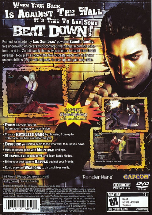 Beat Down: Fists of Vengeance – PlayStation 2 (PS2) - for just $22.99! 