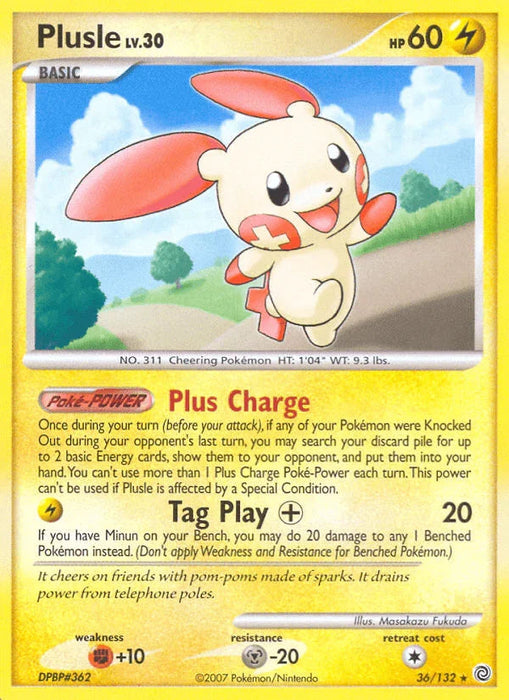 Plusle (36/132) [Diamond & Pearl: Secret Wonders] - for just $1.30! 