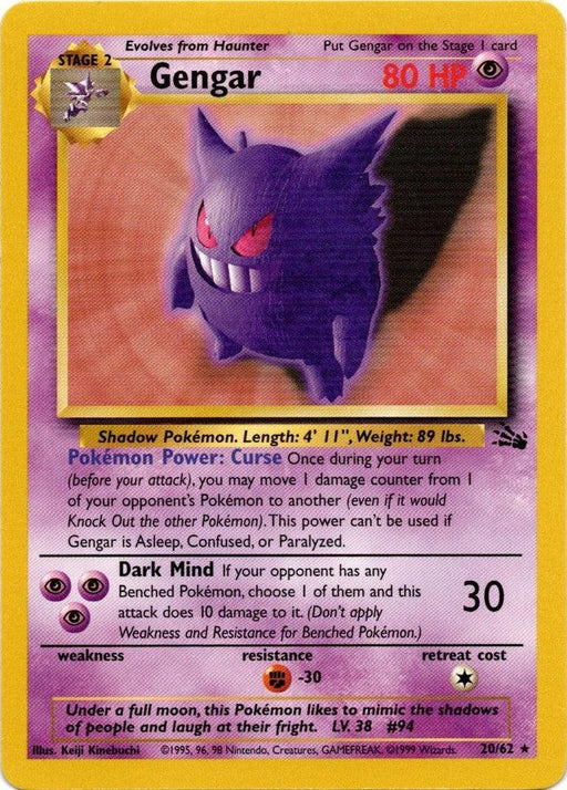 Gengar (20/62) [Fossil Unlimited] - for just $16.45! 