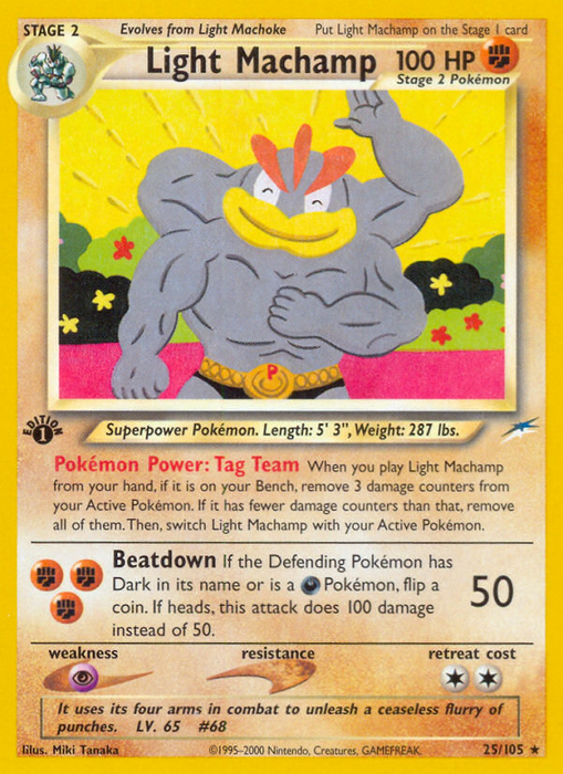 Light Machamp (25/105) [Neo Destiny 1st Edition] - Just $6.10! Shop now at Retro Gaming of Denver