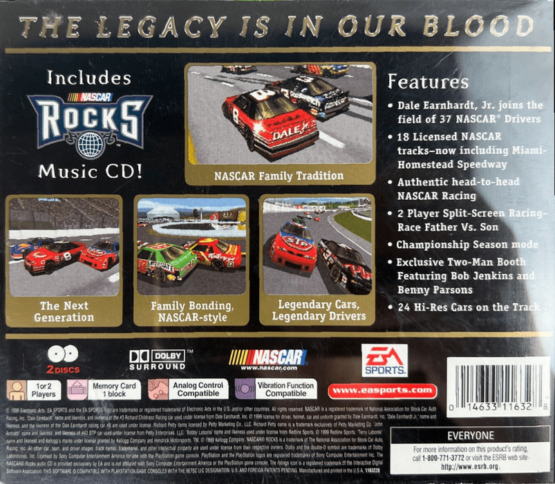 NASCAR 99 Legacy – PlayStation 1 (PS1) - for just $6.99! 