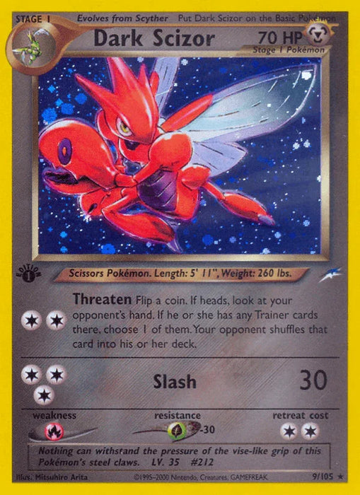 Dark Scizor (9/105) [Neo Destiny 1st Edition] - for just $238.15! 