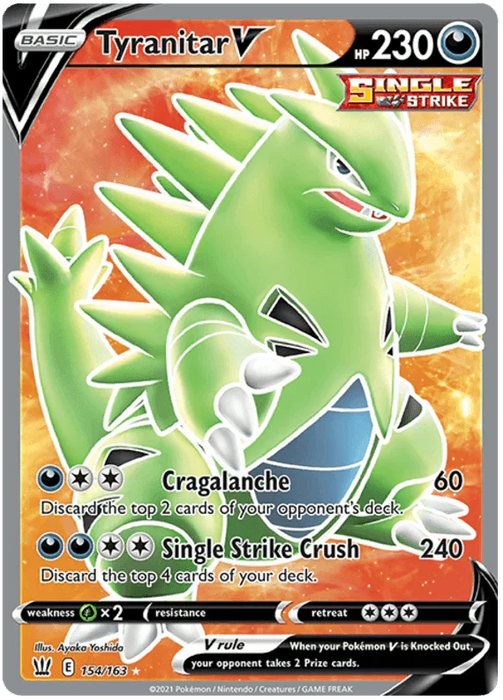 Tyranitar V (154/163) [Sword & Shield: Battle Styles] - for just $4.25! 
