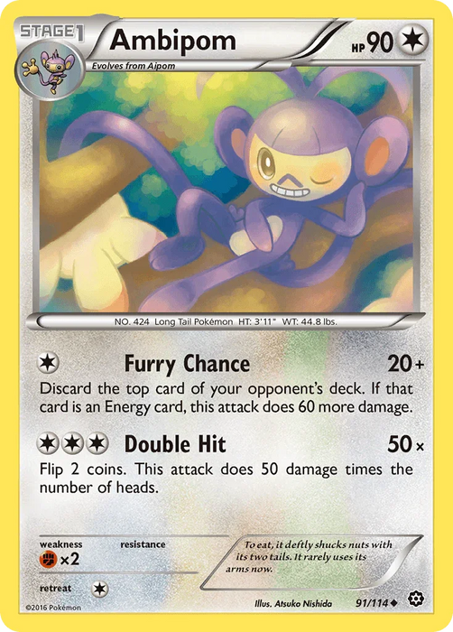 Ambipom (91/114) [XY: Steam Siege] - for just $0.10! 