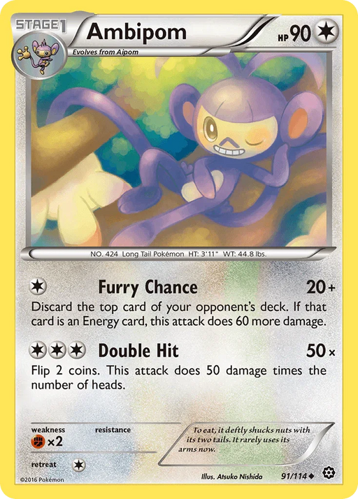 Ambipom (91/114) [XY: Steam Siege] - for just $0.10! 