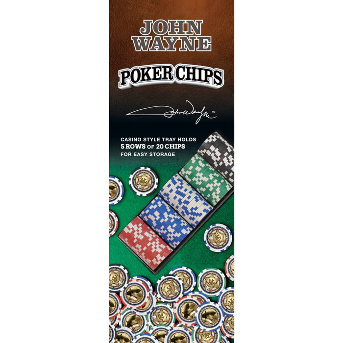 John Wayne 100 Piece Poker Chips - for just $24.99! 