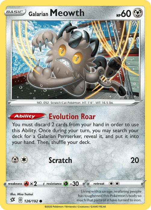 Galarian Meowth (126/192) [Sword & Shield: Rebel Clash] - for just $0.10! 