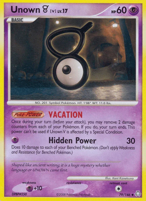 Unown V (79/146) [Diamond & Pearl: Legends Awakened] - for just $0.50! 