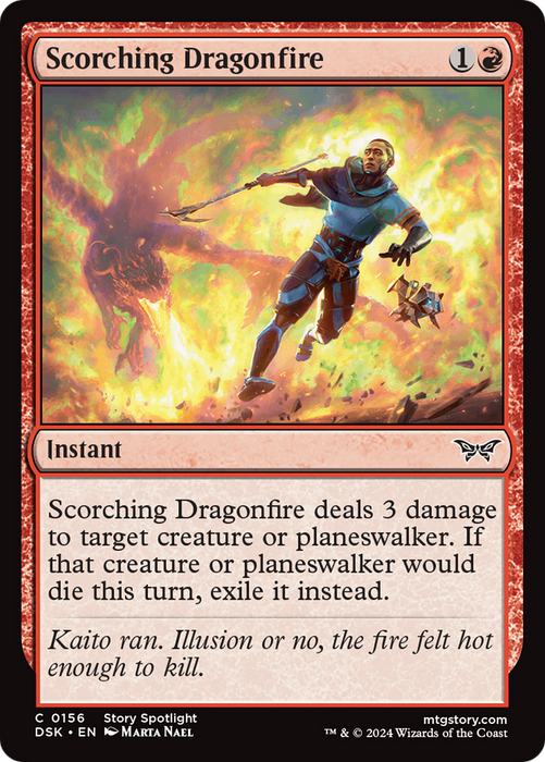 Scorching Dragonfire (DSK-156) - Duskmourn: House of Horror Foil - for just $0.04! 