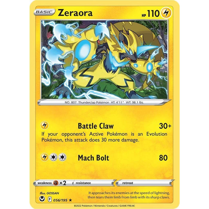 Zeraora (056/195) [Sword & Shield: Silver Tempest] - Just $0.07! Shop now at Retro Gaming of Denver