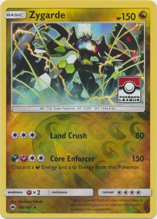 Zygarde (100/147) (League Promo) [Sun & Moon: Burning Shadows] - for just $0.35! 