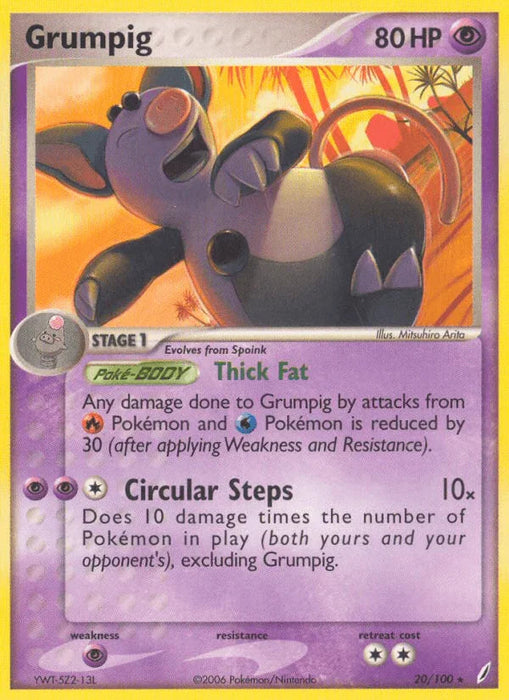 Grumpig (20/100) [EX: Crystal Guardians] - for just $0.40! 