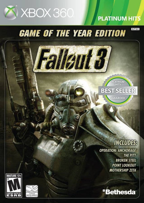 Fallout 3 [Game of the Year Platinum Hits] – Xbox 360 (X360) - for just $17.99! 
