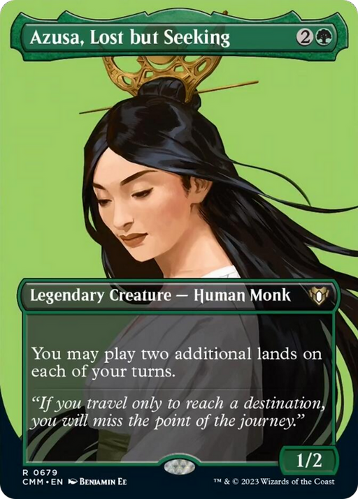 Azusa, Lost but Seeking (Borderless Profile) [Commander Masters] - Just $2.60! Shop now at Retro Gaming of Denver