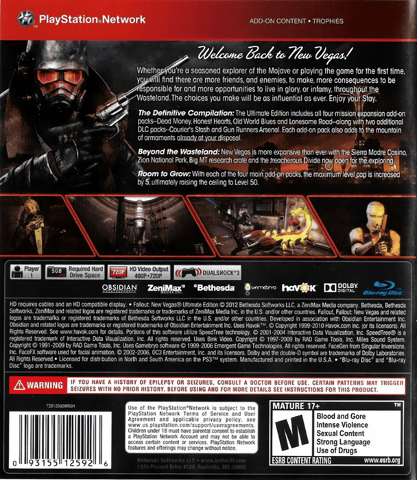 Fallout: New Vegas [Ultimate Edition][Greatest Hits] – PlayStation 3 (PS3) - for just $39.99! 