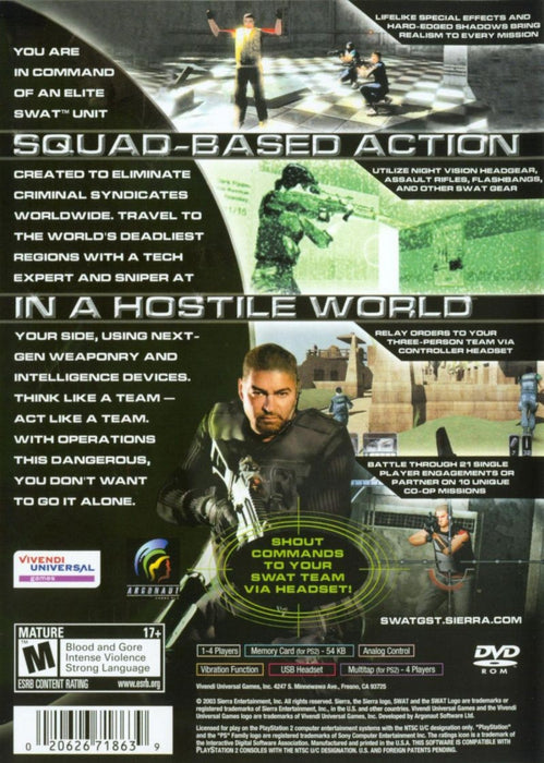 SWAT: Global Strike Team – PlayStation 2 (PS2) - for just $5.99! 