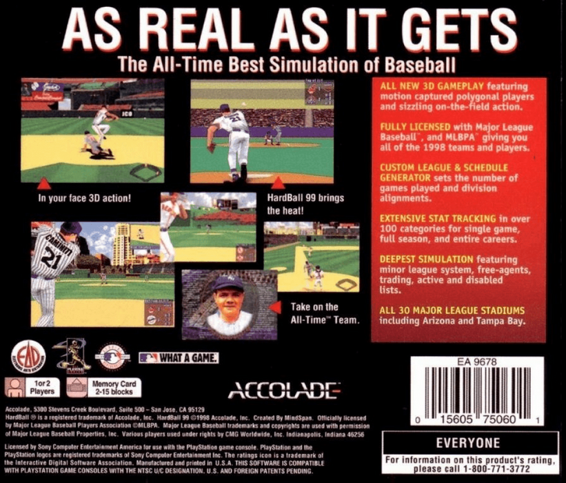 HardBall '99 – PlayStation 1 (PS1) - for just $5.99! 
