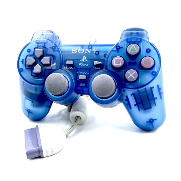 Clear Blue Dual Shock Controller – PlayStation 1 (PS1) - for just $29.99! 