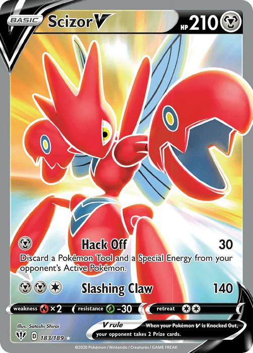 Scizor V (183/189) [Sword & Shield: Darkness Ablaze] - for just $1.80! 