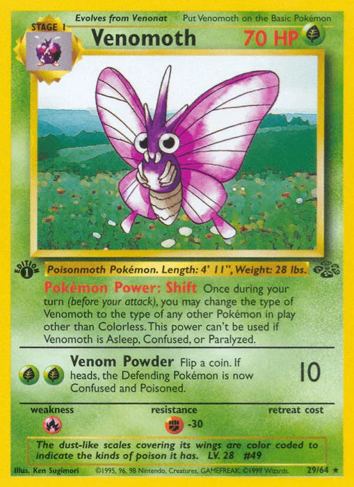 Venomoth (29/64) [Jungle 1st Edition] - for just $3! 