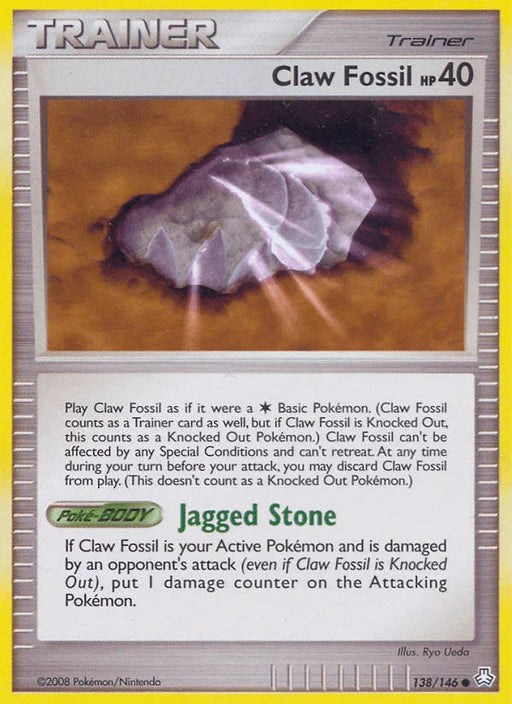 Claw Fossil (138/146) [Diamond & Pearl: Legends Awakened] - for just $0.15! 