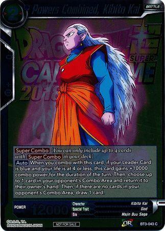 Powers Combined, Kibito Kai (Metallic Foil) (Event Pack 2018) (BT3-043) [Promotion Cards] - for just $0.20! 